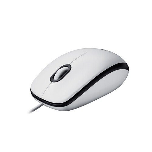 Logitech M100 Trådbunden Mus Vit