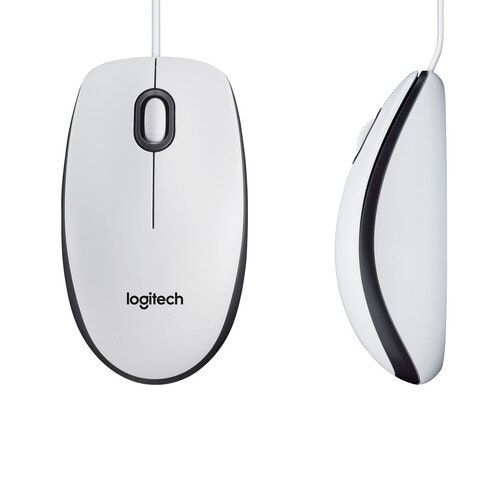 Logitech M100 Trådbunden Mus Vit