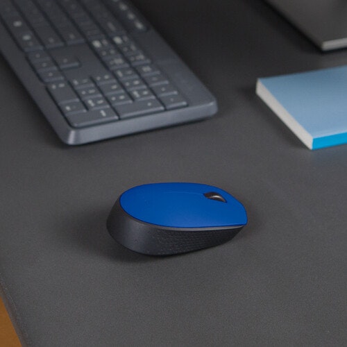 Logitech M171 Trådlös Mus Svart och Blå