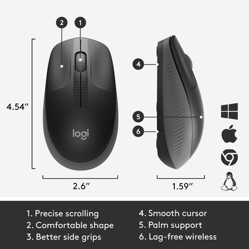 Logitech M190 Mus Black / Anthracite