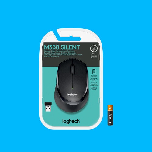 Logitech M330 Silent Plus Mouse Noiseless Black