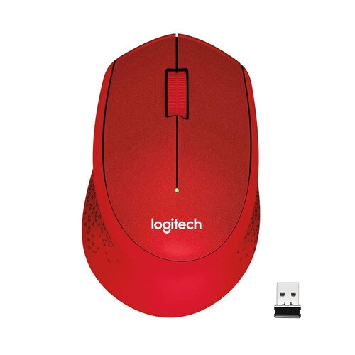 Logitech M330 Silent Plus mouse Red