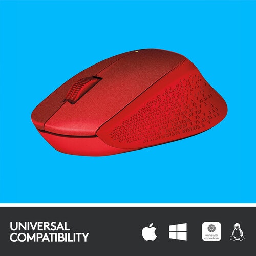 Logitech M330 Silent Plus mouse Red