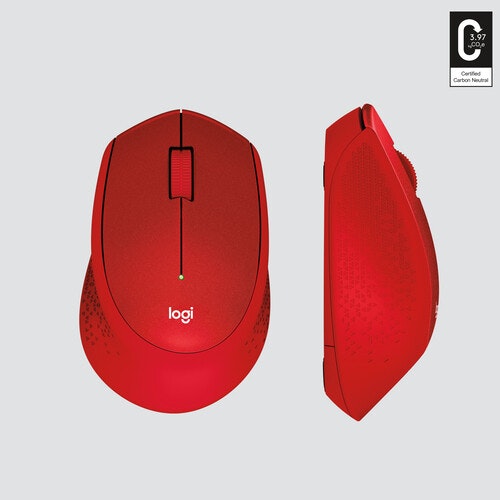 Logitech M330 Silent Plus mouse Red