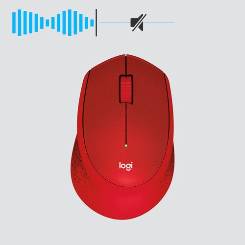 Logitech M330 Silent Plus mouse Red