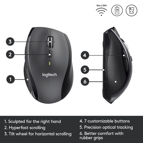 Logitech M705 Marathon Trådlös
