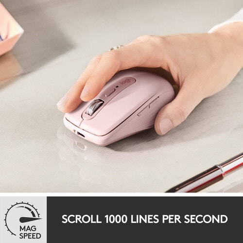Logitech MX Anywhere 3 trådlös mus rosa