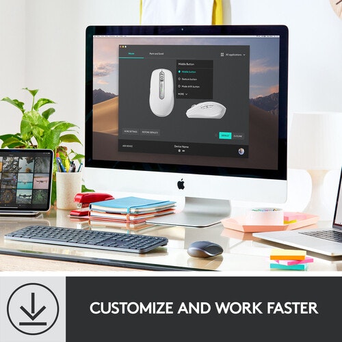 Logitech MX Anywhere 3 trådlös mus rosa