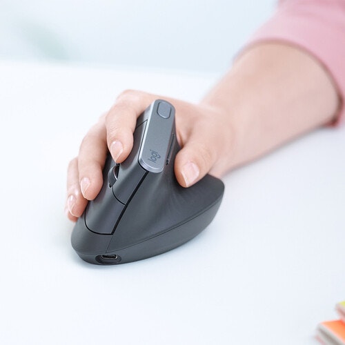 Logitech MX Vertical Wireless Mus Svart