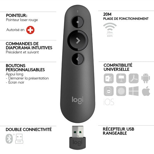 Logitech R500, presenter (graphite)