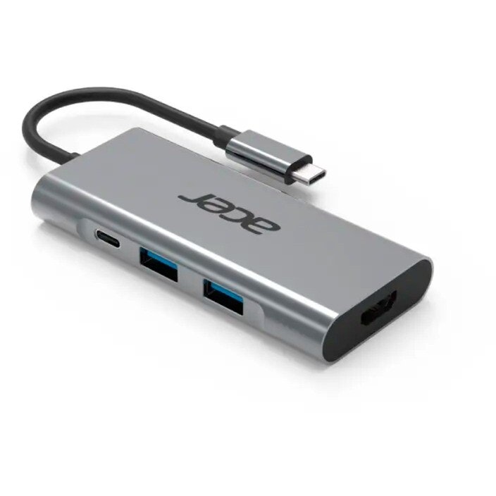 Acer 7-in-1 Mini Dock, docking station (silver, HDMI, USB-A, USB-C)
