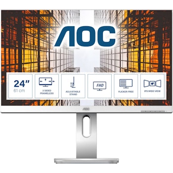 AOC X24P1/GR, LED monitor - 24 -  silver, WUXGA, 60 Hz, HDMI, IPS