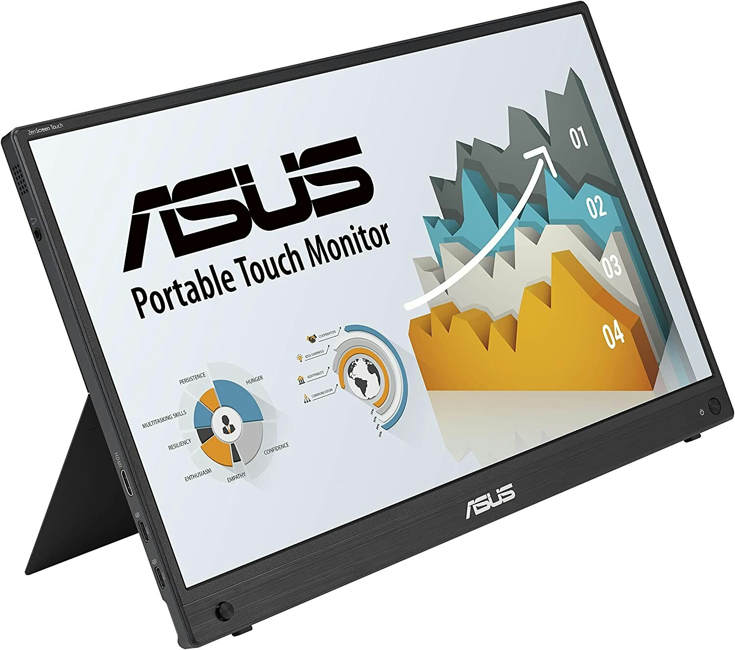 ASUS ZenScreen MB16AHT - 16 - LED - black, FullHD, IPS, multi-touch, USB-C