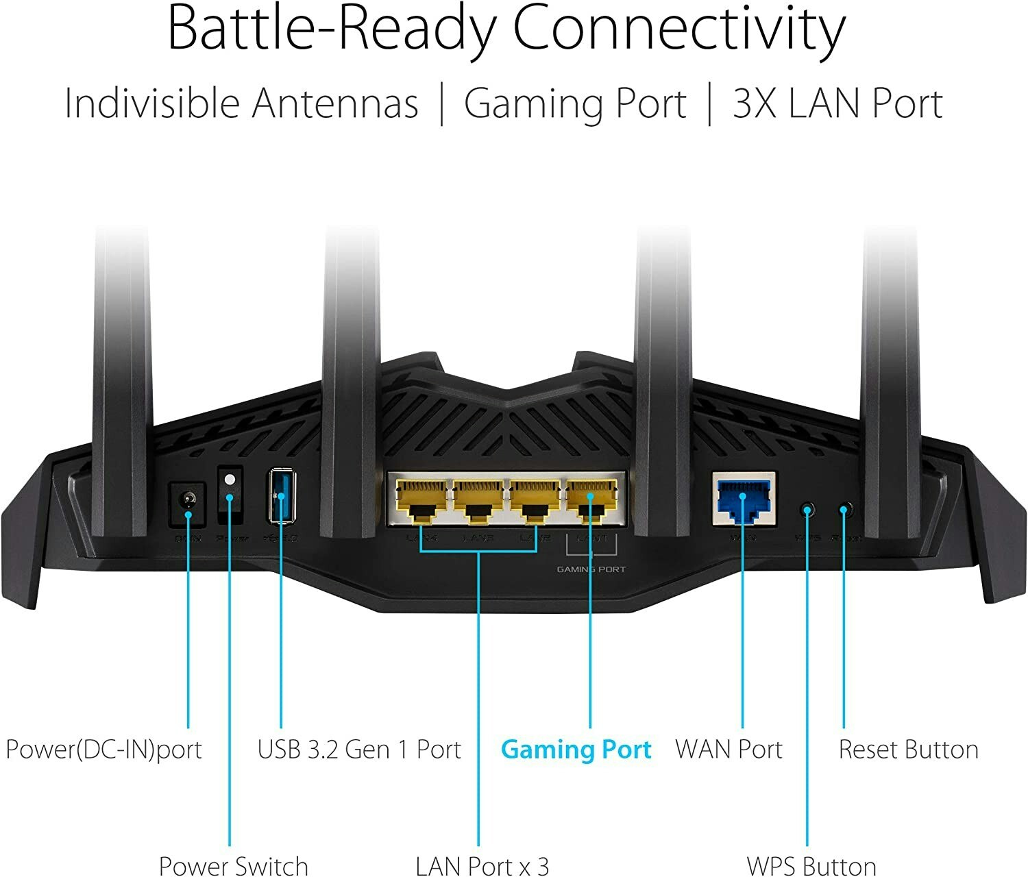 ASUS RT-AX82U AX5400 Dual Band WiFi6 Gaming Router