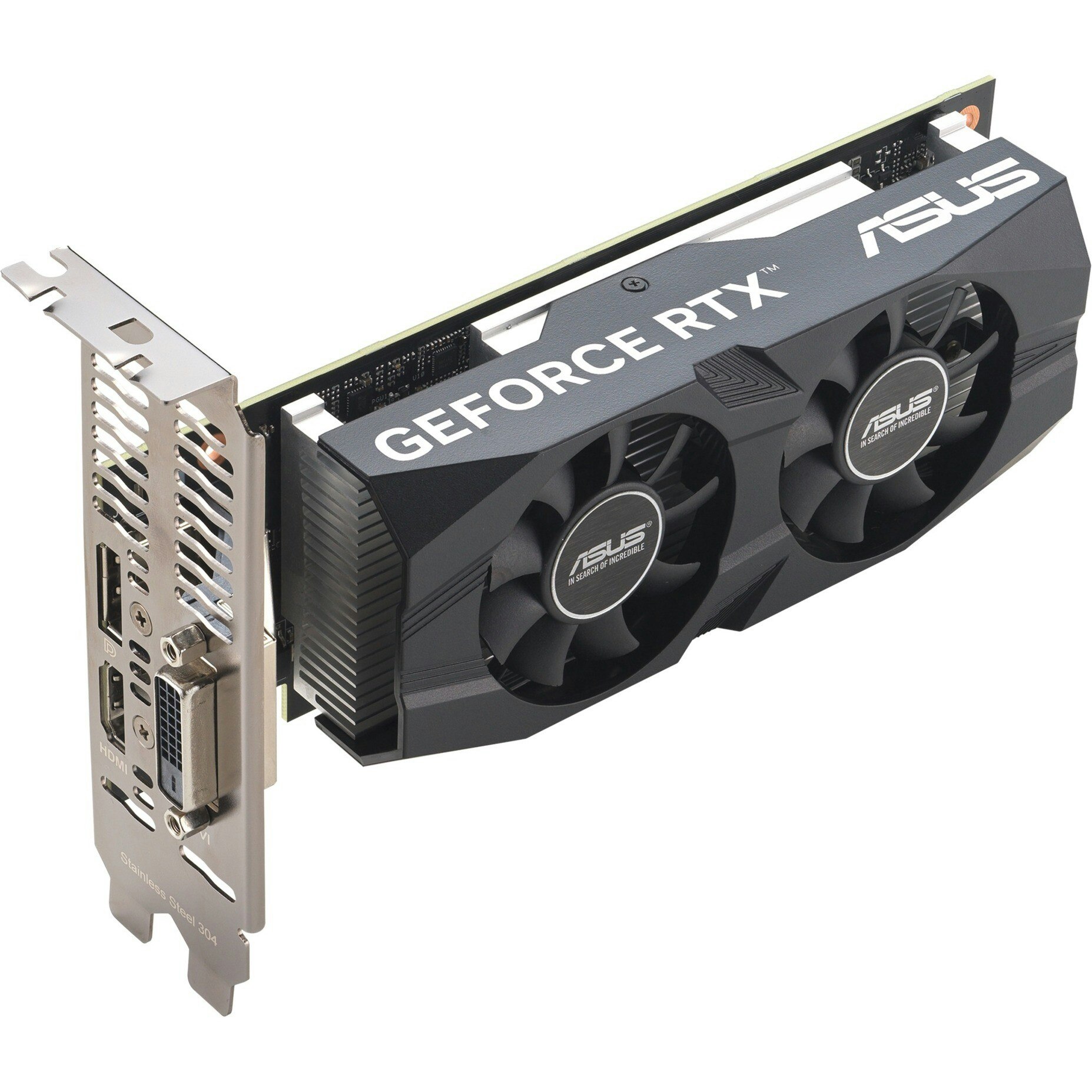 ASUS GeForce RTX 3050 LP-BRK, graphics card (1x DisplayPort, 1x HDMI 2.1, 1x DVI-D)