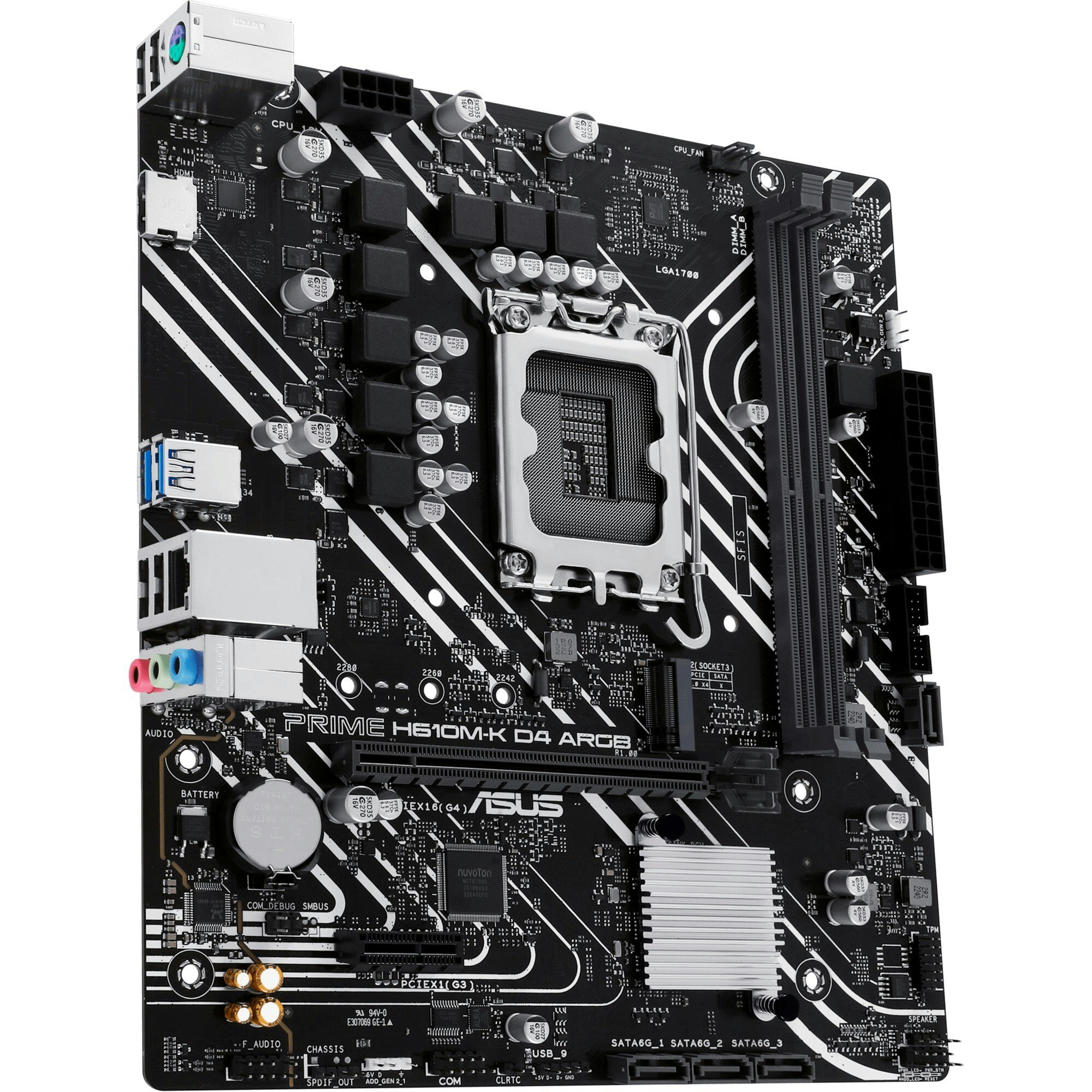ASUS PRIME H610M-K D4 ARGB - Socket 1700 - motherboard