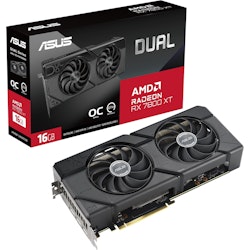 ASUS Radeon RX 7800 XT DUAL OC, graphics card (black, RDNA 3, GDDR6, 3x DisplayPort, 1x HDMI 2.1)