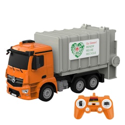 Remote control RC garbage truck 1:26 Double Eagle ( orange) Mercedes-Benz Antos E676-003