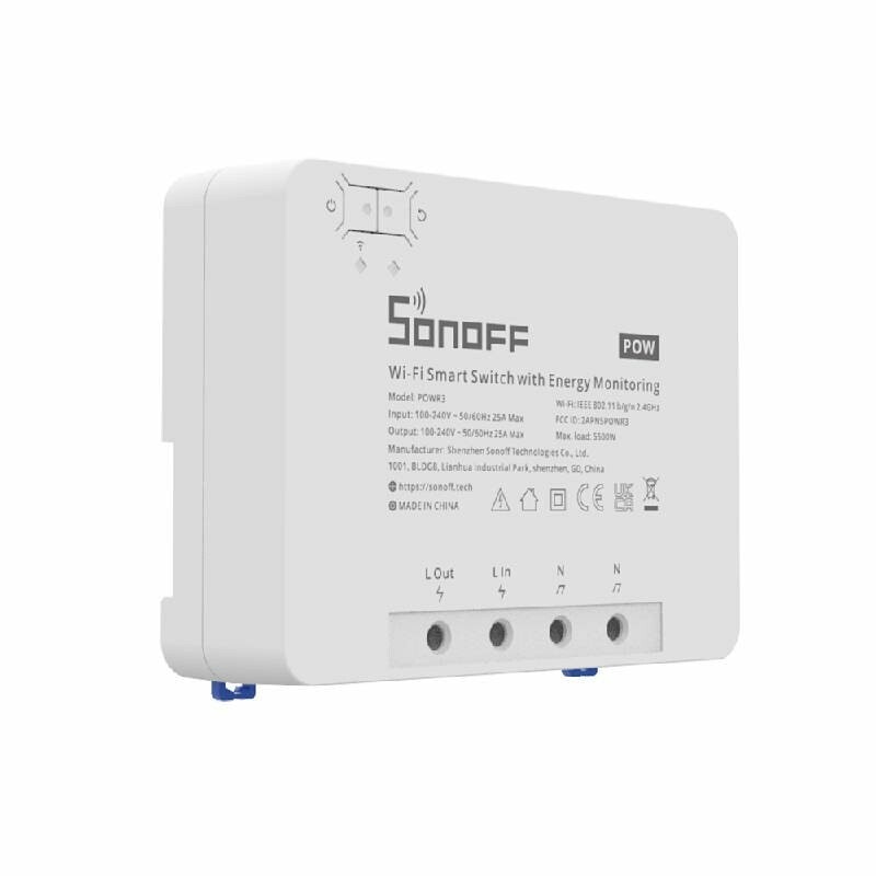 Smart WiFi switch with Energy Monitoring Sonoff POWR3 (25A/5500W)