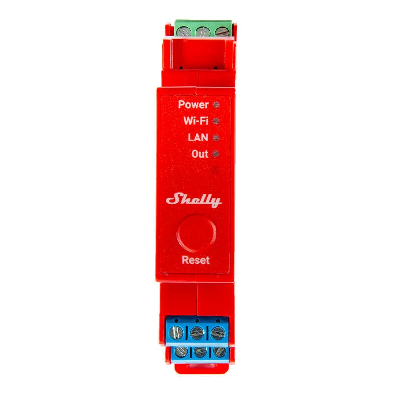 Shelly Pro 1PM WiFi/LAN 1-Kanal DIN-skena-relä med effektövervakning
