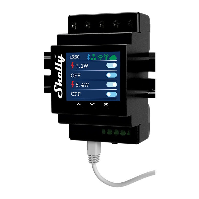 Shelly Pro 4PM V1 WIFI 4-kanals DIN-skena relä med strömmätning
