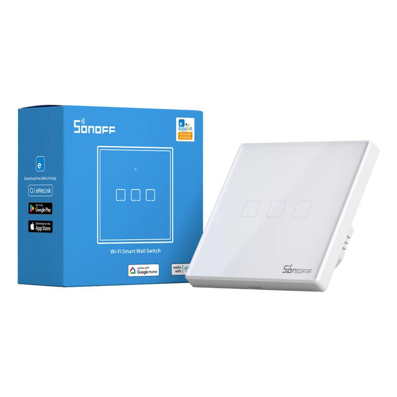 Sonoff Smart Switch WiFi RF 433 T2 EU TX (3-channel) Uppdaterad