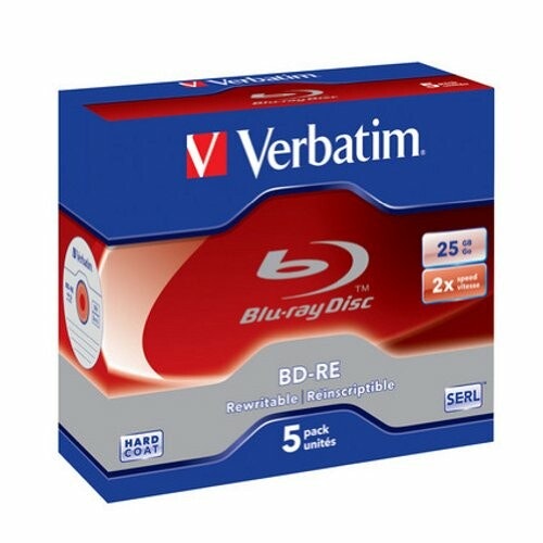 BD-RE 2x JC 25GB Verbatim white Blue 5 pieces