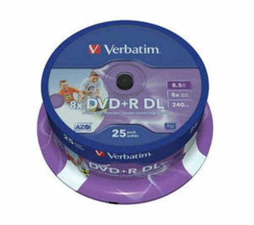 DVD+DL 8x SP 8,5GB Verbatim Pr. 25 pieces