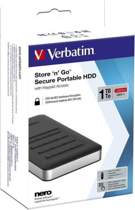 Verbatim Store 'n' Go Secure 1TB - USB 3.0 - black