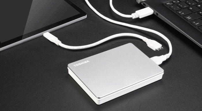 Toshiba Canvio Flex external hard drive 4000 GB Silver(silver, 4000 GB, 2.5", 3.2 Gen 1 (3.1 Gen 1), Silver)