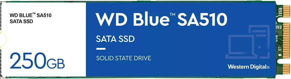WD Blue SA510 SATA SSD M.2 2280 250 GB