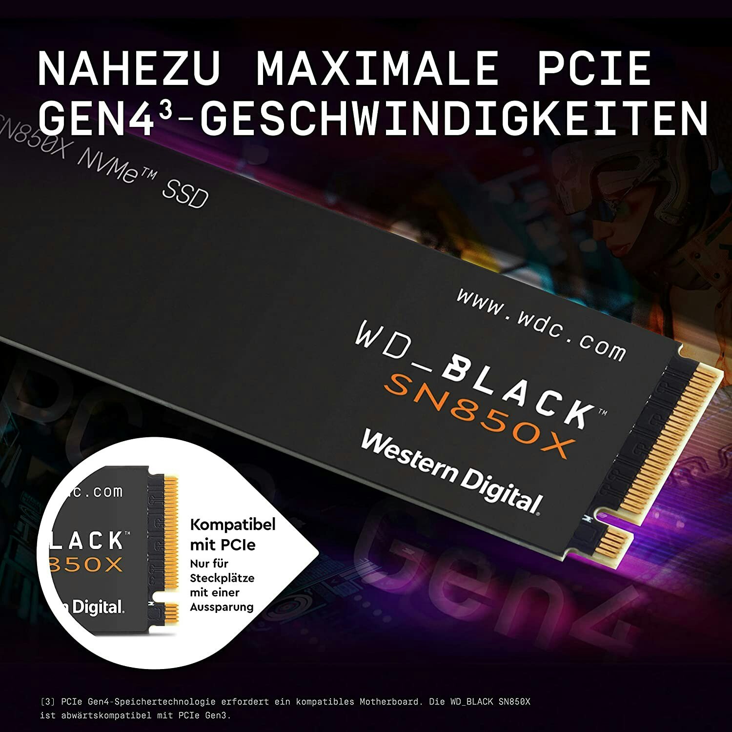 WD_BLACK SN850X NVMe SSD Solid state-drev WDS100T2X0E 1TB M.2 PCI Express 4.0 x4 (NVMe)