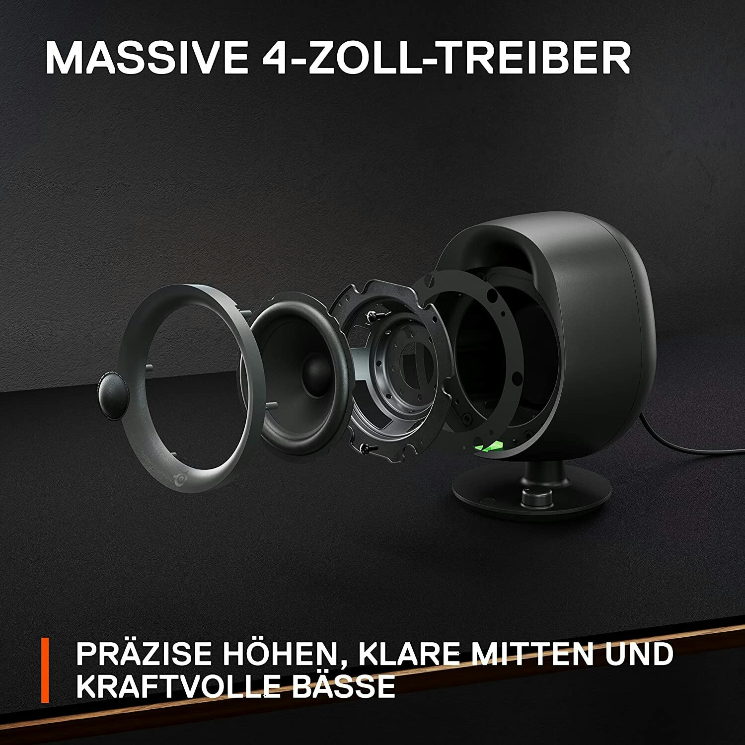SteelSeries Arena 3 Full-Range 2.0 PC Högtalare Svart Bluetooth-Högtalare