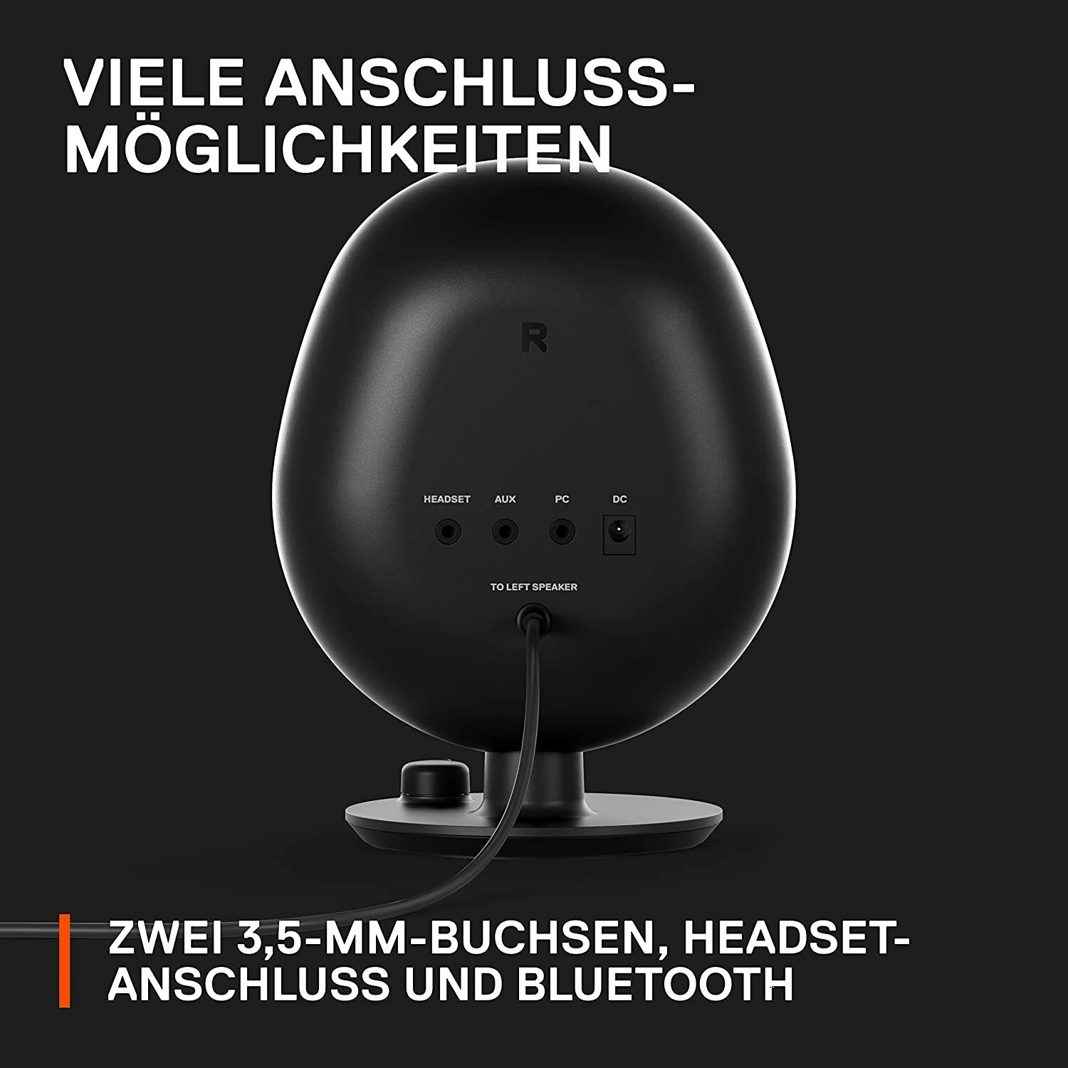 SteelSeries Arena 3 Full-Range 2.0 PC Högtalare Svart Bluetooth-Högtalare