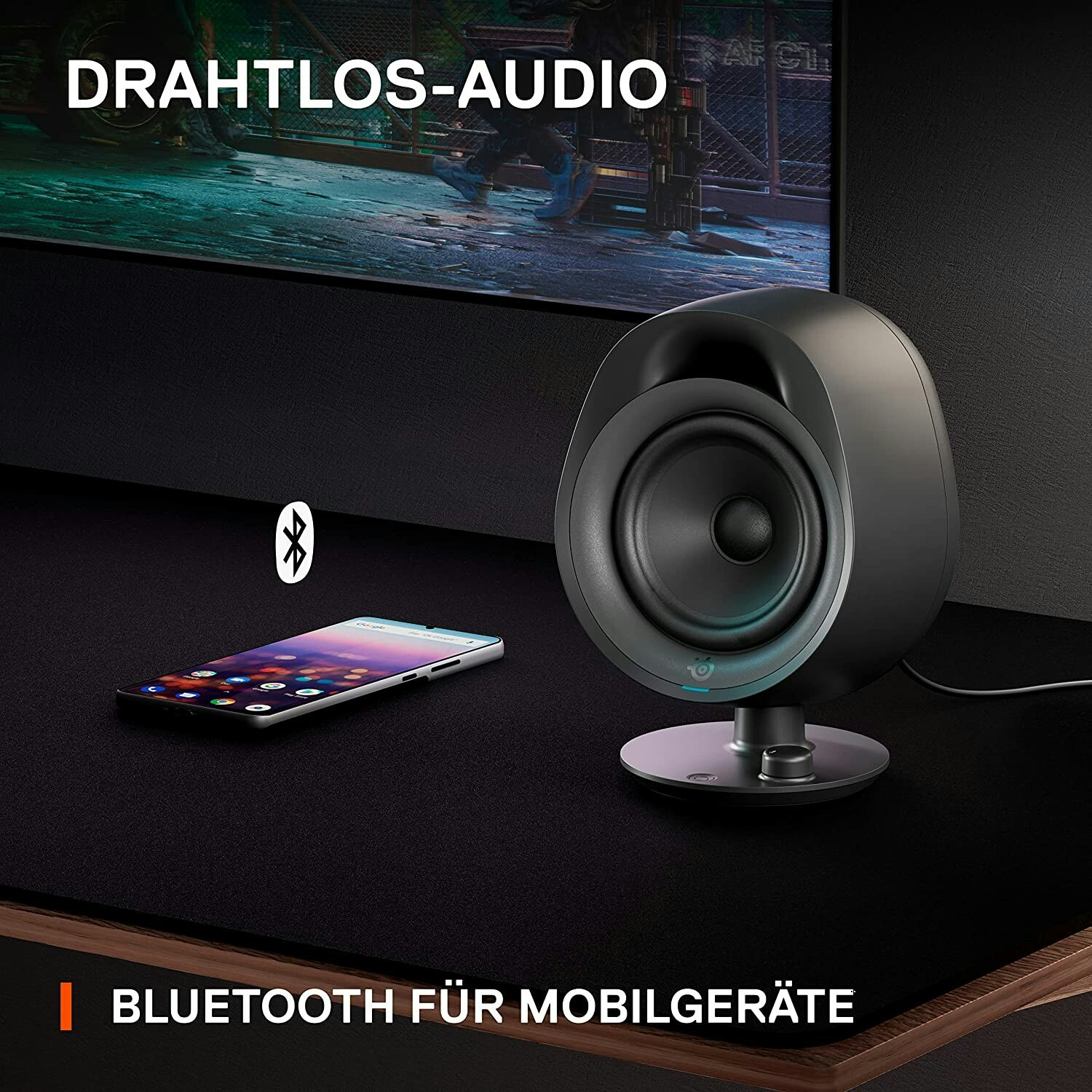 SteelSeries Arena 3 Full-Range 2.0 PC Högtalare Svart Bluetooth-Högtalare