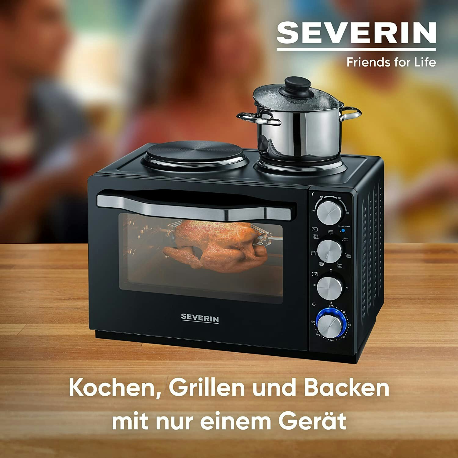 Severin oven & toast oven TO 2074, mini oven (black)