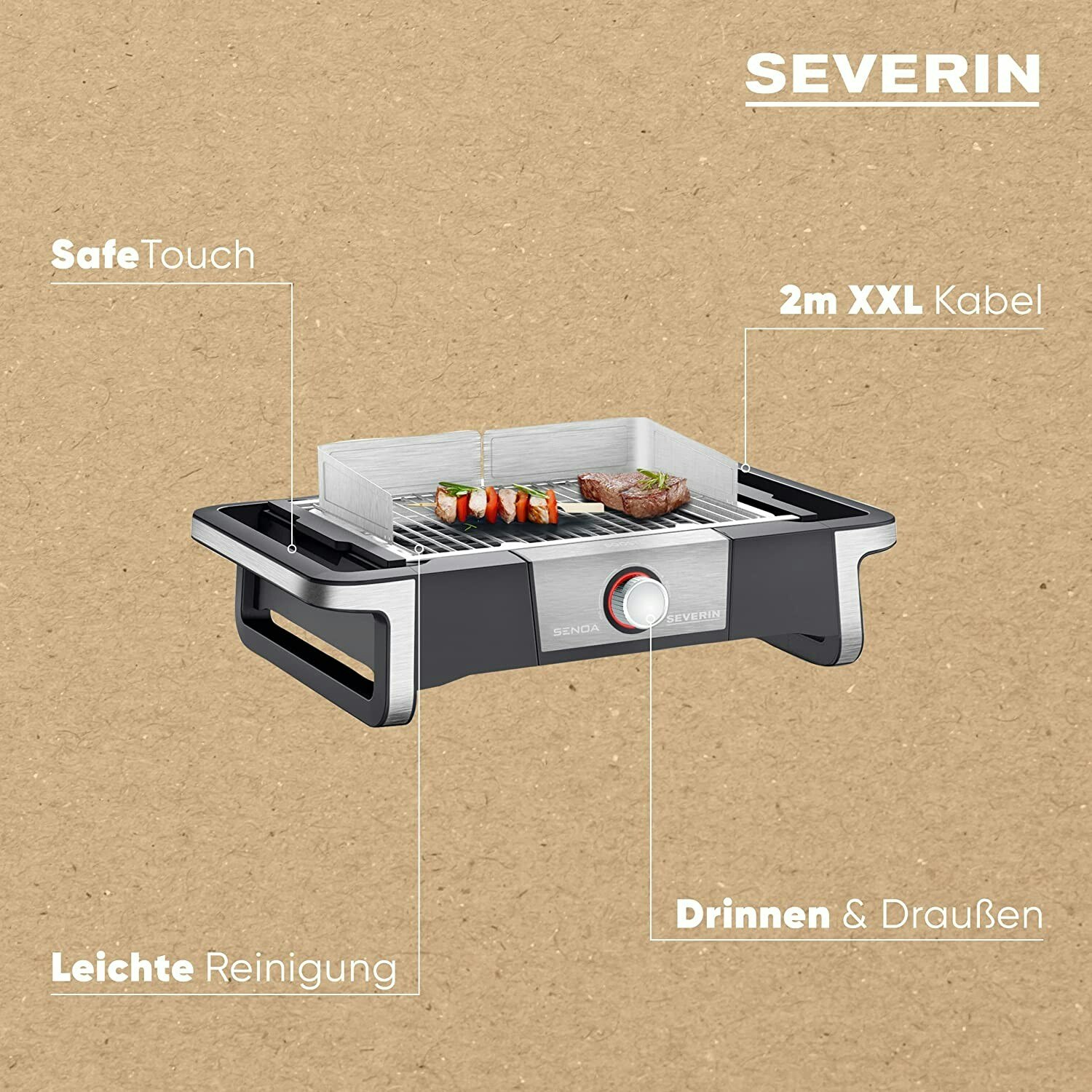 Severin Elgrill bord 500°C PG8113 VO GTS Senoa Boost