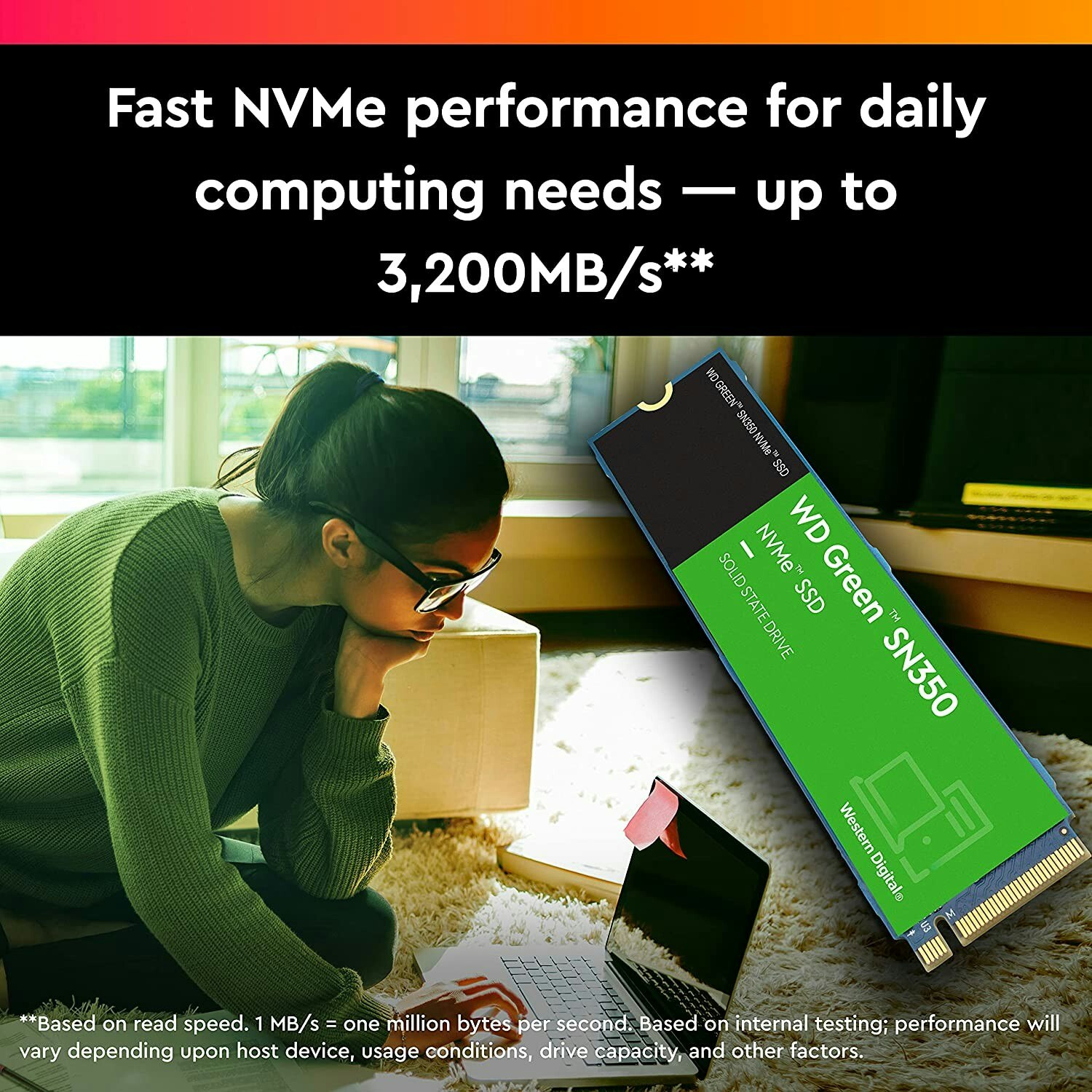 WD Green SN350 NVMe SSD SSD WDS200T3G0C 2TB M.2 PCI Express 3.0 x4 (NVMe)