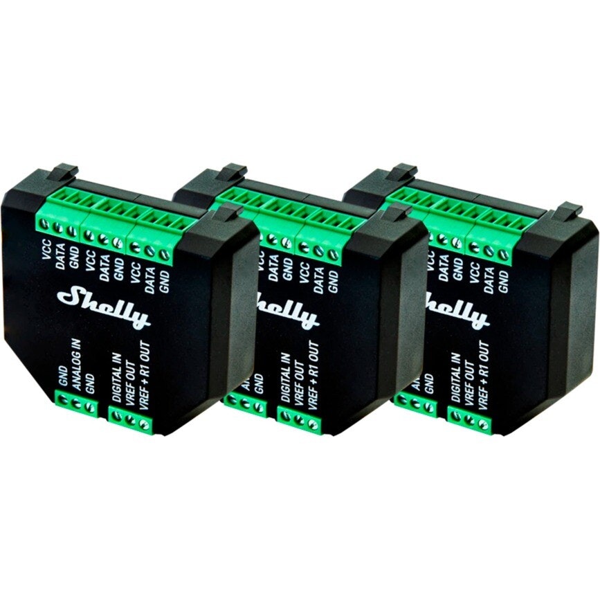 Shelly Plus Add-on 3-pack Svart