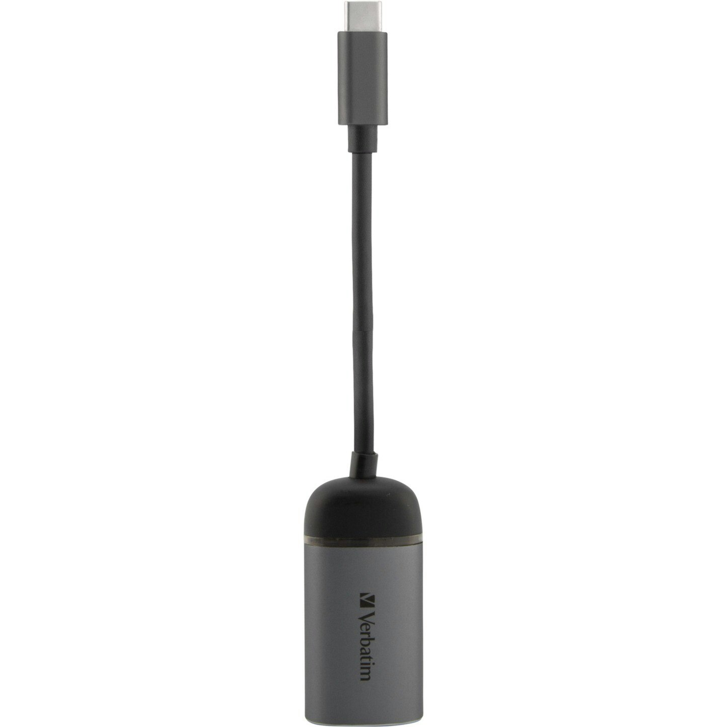 Verbatim USB 3.2 Gen 1 adapter, USB-C male > RJ-45 female (silver/black, 10cm, Gigabit LAN 10/100/1,000 Mbit/s)