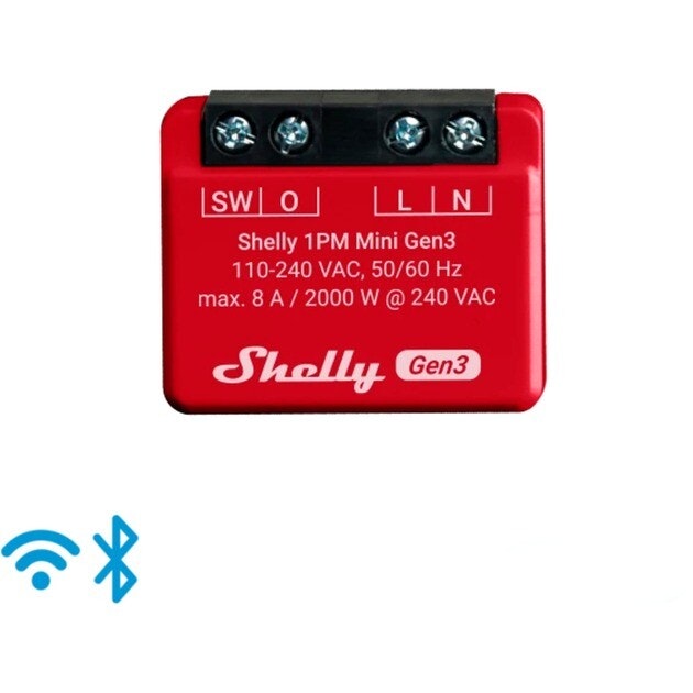Shelly Plus 1 PM Mini Gen3 Relä 4-pack