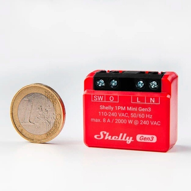 Shelly Plus 1 PM Mini Gen3 Relä 4-pack