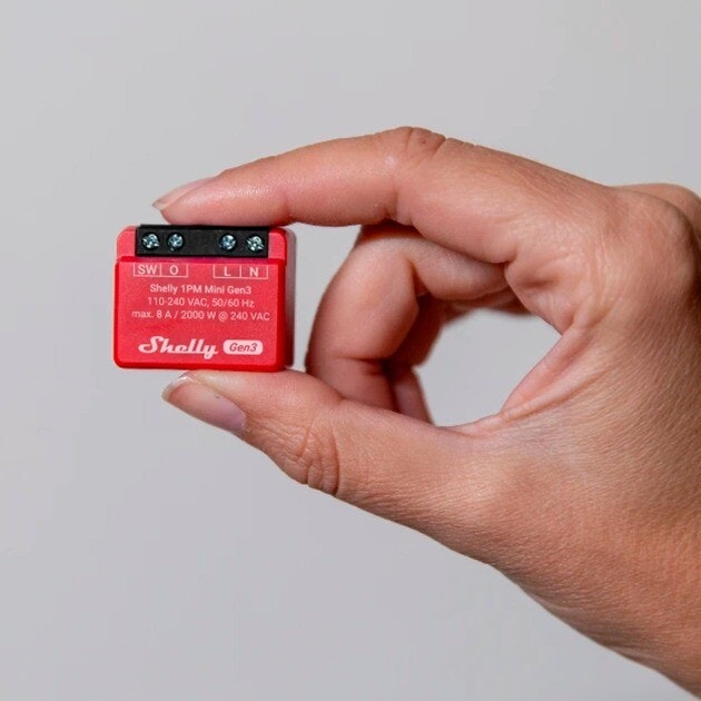 Shelly Plus 1 PM Mini Gen3 Relä 4-pack