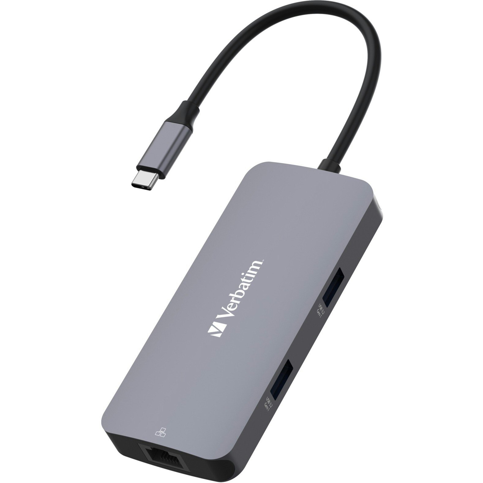 Verbatim Verbatim USB-C Pro multiport hub CMH-05, 5 port, docking station (grey, HDMI, RJ-45, 2x USB-A, USB-C PD)