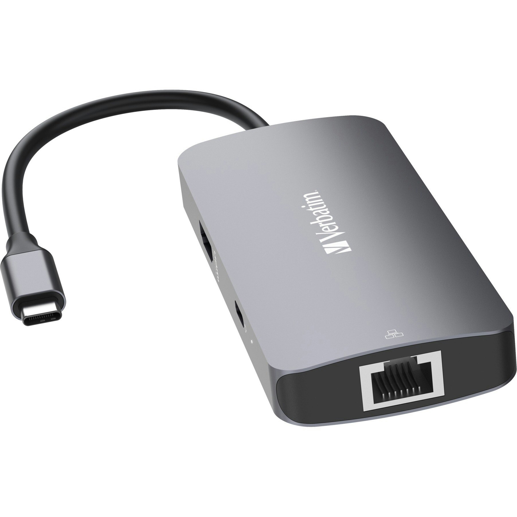 Verbatim Verbatim USB-C Pro multiport hub CMH-05, 5 port, docking station (grey, HDMI, RJ-45, 2x USB-A, USB-C PD)