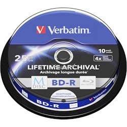 Verbatim M-DISC BD-R 4x 25 GB, Blu-ray blanks (4x, 10 pieces, printable)