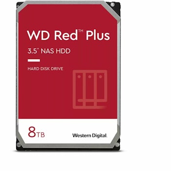 WD Red Plus NAS hard drive 8 TB (SATA 6 Gb/s, 3.5, 24/7)