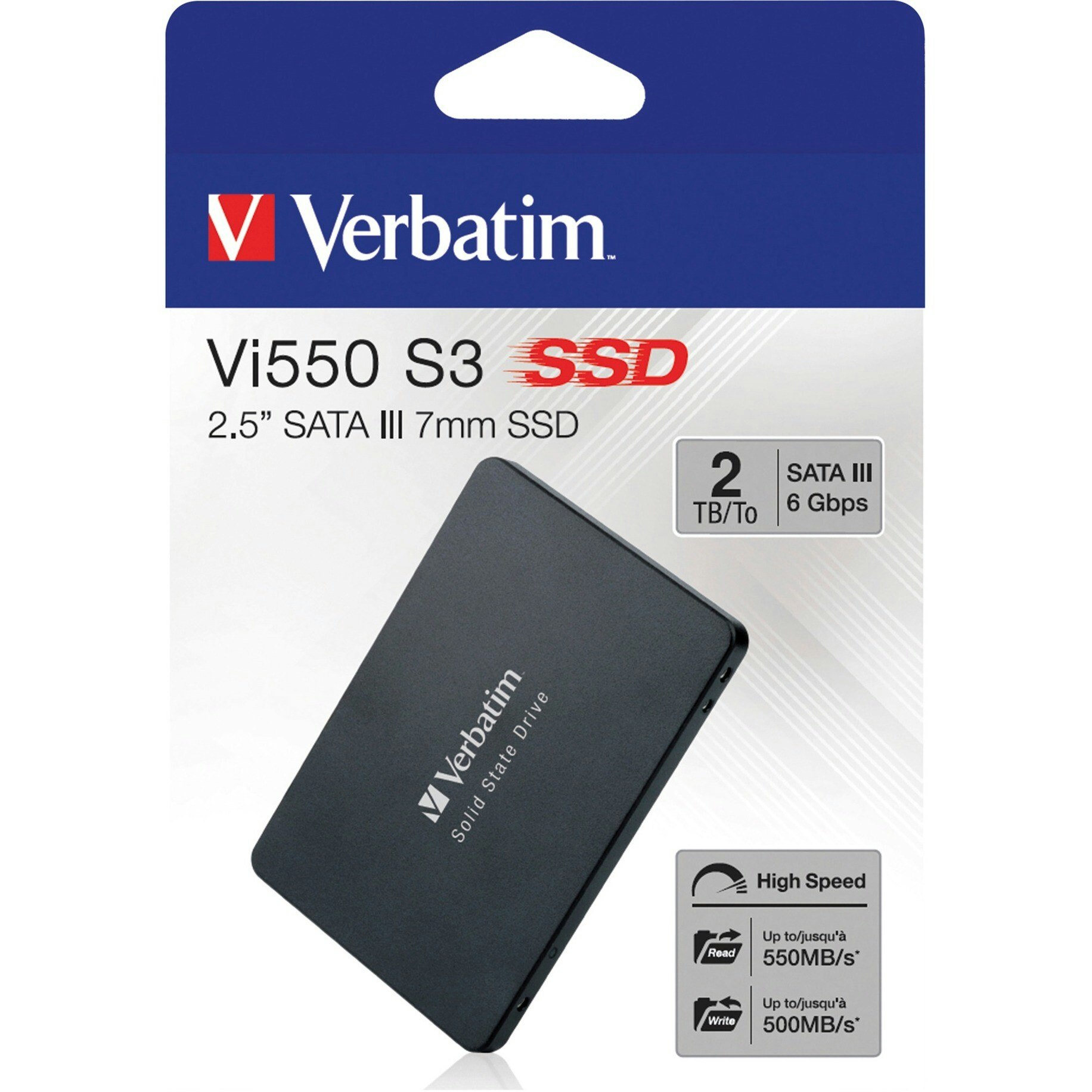 Verbatim Verbatim Vi550 2 TB, SSD (black, SATA 6 Gb/s, 2.5)