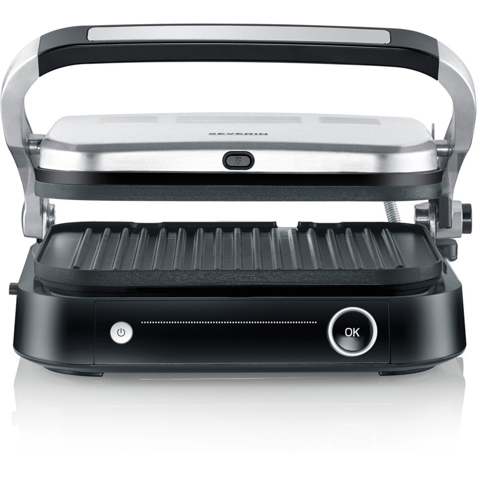 Severin contact grill SEVINI Pro, KG 2395 (silver/black, 1,800 watts)