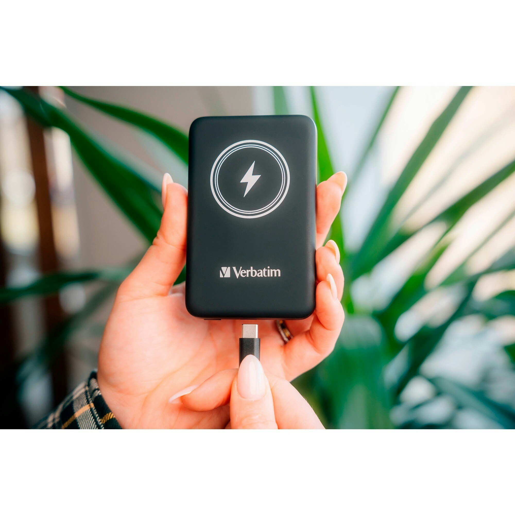Verbatim Wireless Power Bank Charge 'n' Go 5,000mAh (black, Qi, PD 3.0, Quick Charge 3.0)